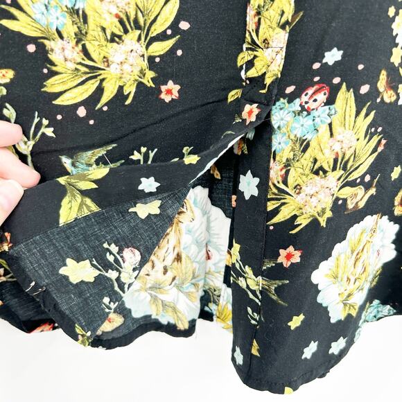 MAEVE By Anthropologie Womens Whimsy Floral Print Button Down Blouse Size 4 - Picture 7 of 8
